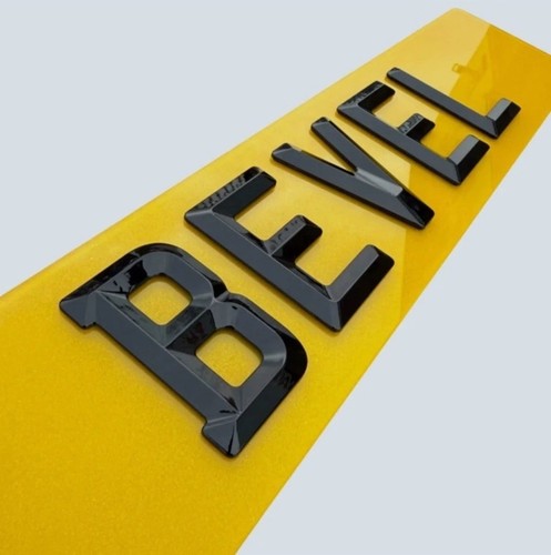 Retro style bevelled digits - style,