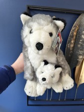 The Arctic Wildlife collection husky dogs wolfs Soft Toy plush 11" tall