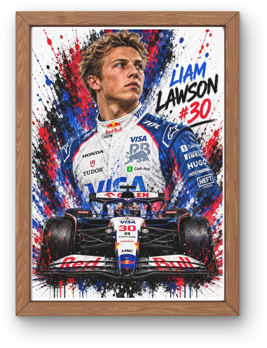Liam lawson poster racing - lawson, f1