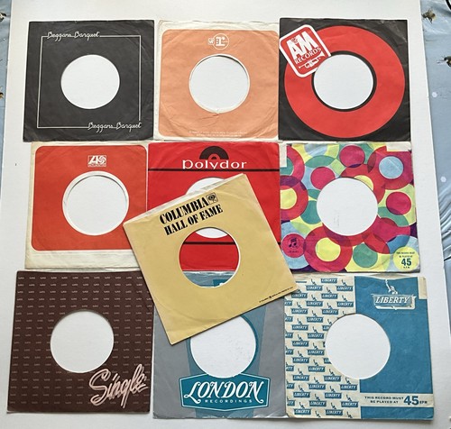 Ten vintage record sleeves in - record,