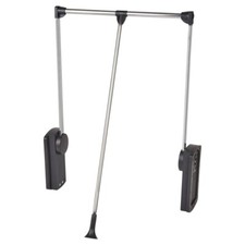 Heavy Duty Double Pull Down Wardrobe Rail Lift with Soft Close - 600-830mm