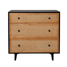 3 Drawer Rattan Chest Of