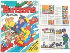 BBC TV Buttons Christmas Annual 1986 Postman Pat 1980s hardback Bertha vintage