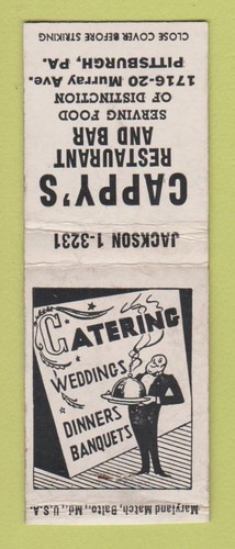 Matchbook cover cappy s - matchbook,