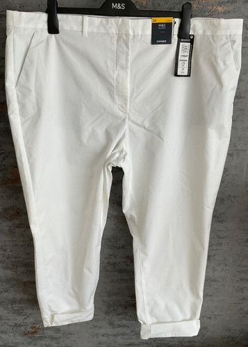 Ladies white chino - white,