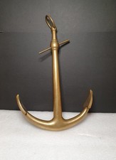 Antique Brass Anchor - Large Heavy 10" Ornamental Ships Anchor - Nautical Decor