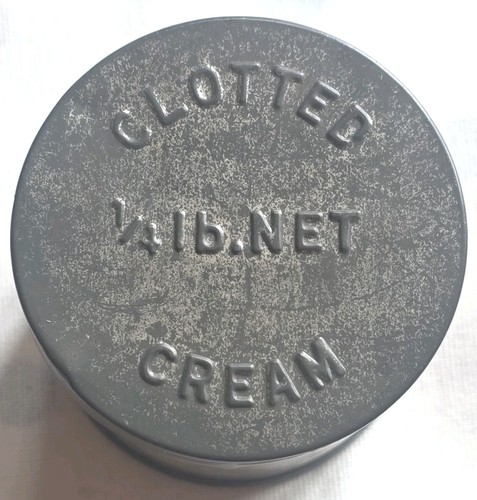 Vintage clotted cream tin - clotted, 1/4