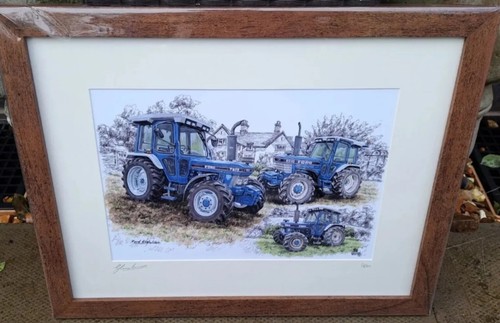Framed picture print - print, ford