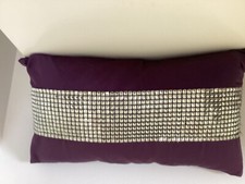 Cushion cover NEXT Ashley Wilde Purple and silver squares embellishment   50x32