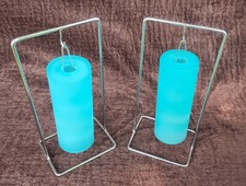 pair of Hanging Metal & Glass