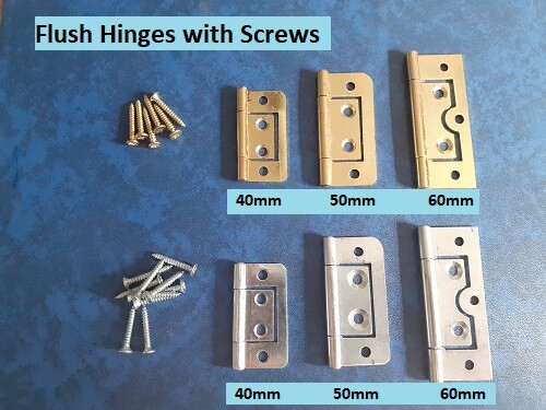 Flush hinges with screws non - with,