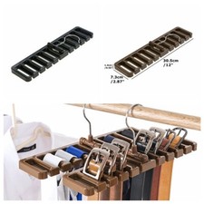 2Pcs Tie Belt Closet Wardrobe Rack Storage Hanger Holder Shelf Scarf Organizer