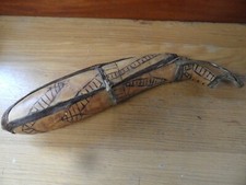 Vintage Water Carrying Gourd Container w/Animal Skin Harness