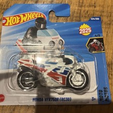 Hotwheels Honda VFR750R (RC30) White Motorbike 2025