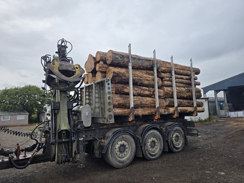 Timber trailer with - timber, loglift