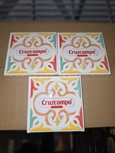 Cruzcampo terracotta beer mats - cruzcampo,