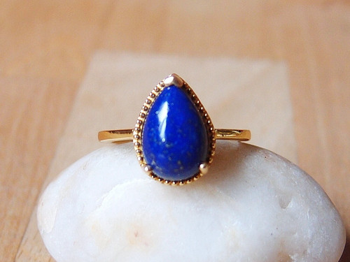 Natural lapis lazuli solitaire - natural,
