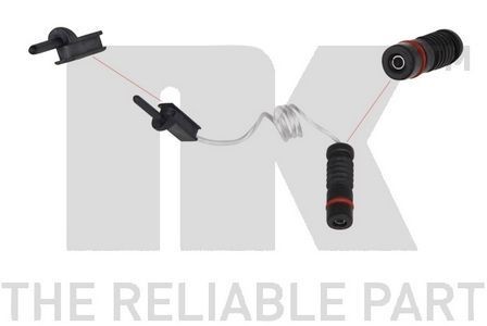 Front brake pad warning - front,