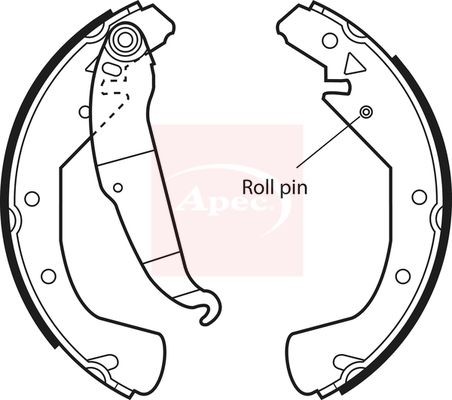 Brake shoe set rear for - shoe, ate