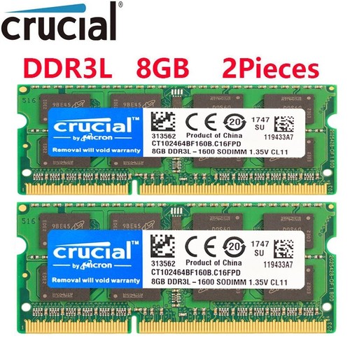 Crucial ddr3l 1600mhz 16gb x - crucial,