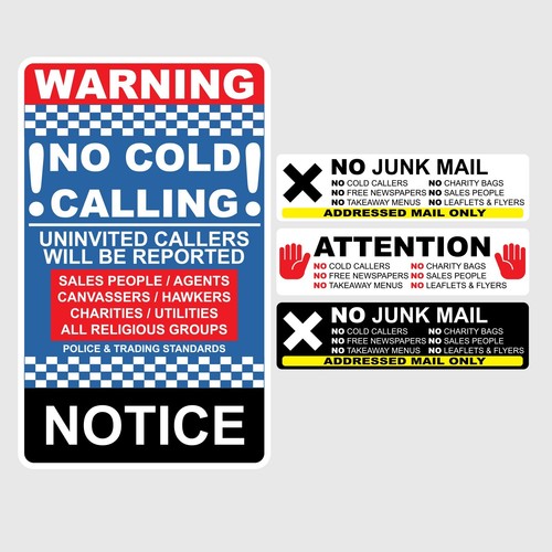 Warning notice cold calling - warning,