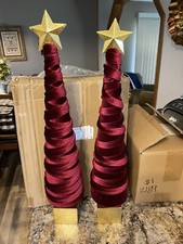 Set Of 2 Velvet Ribbon Trees