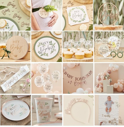 Hey baby botanical shower - baby,