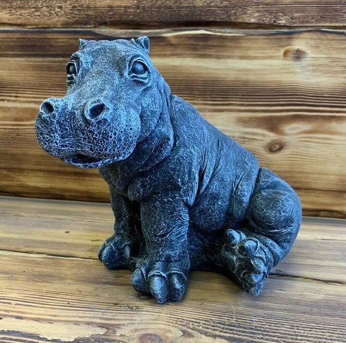 Stone garden cute hippo - garden,