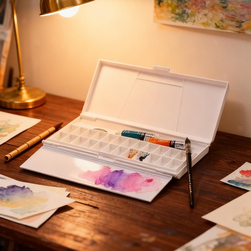 Watercolor palette empty paint - watercolor,