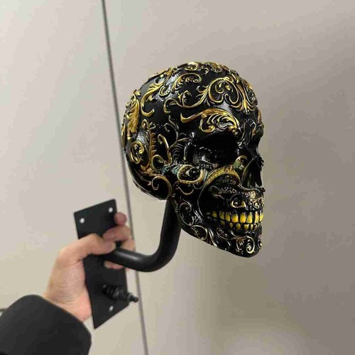 Skull motorcycle helmet wall - motorcycle,