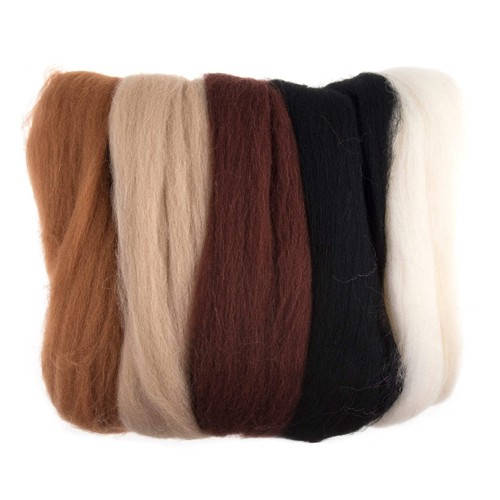 Natural wool roving 50g - roving:,