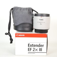 Canon Extender EF 2X Mark III Teleconverter & Caps, Pouch & Box, Mint Condition