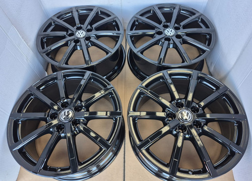 Gloss black genuine audi - 4x,