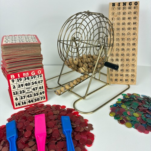 Vintage bingo game set - vintage,