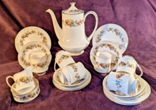21 pce Vintage Royal Standard "Lyndale" Coffee Set 6 trios Jug, Bowl, Coffee Pot