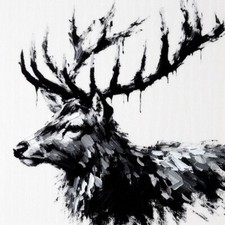 ORIGINAL STAG PAINTING - Deer