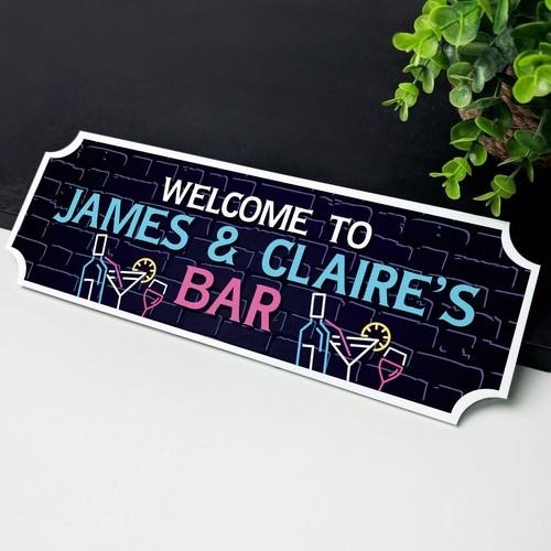 Personalised bar sign - bar, neon