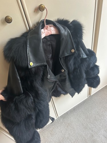 Cropped black mink fur - cropped,