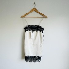 Zara Cream/Black Satin Cami