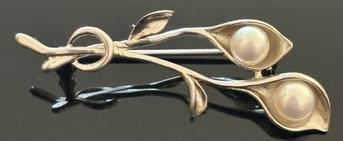 Vintage sterling silver calla - silver,