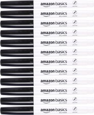 Amazon Basics Ultra-Fine Black Dry Erase Whiteboard Markers 12 Pack Low Odour