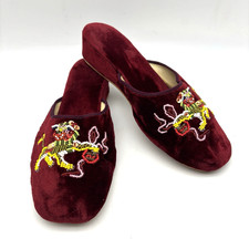 Vintage 70s Red Velvet Chinese