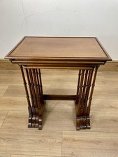 Antique Victorian Mahogany Nest of 4 Side Tables, Restored, Delivery Available