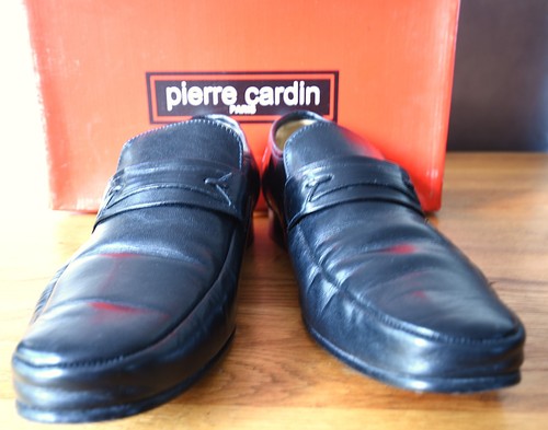 Mens black slip - , shoes