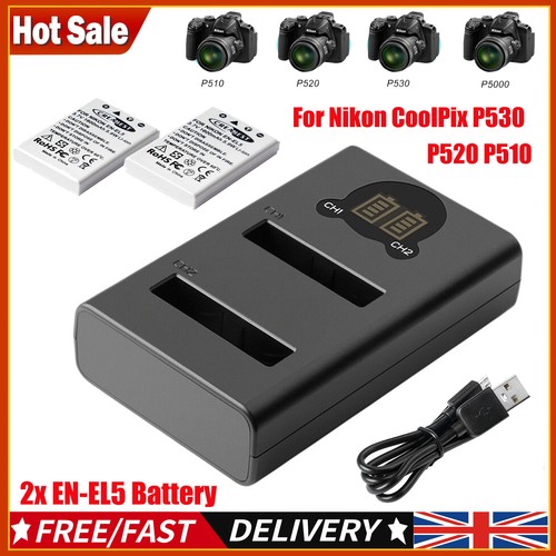 2pcs el5 battery - 2pcs, en-el5
