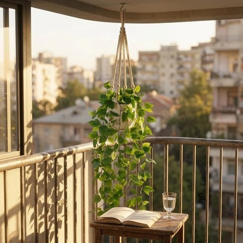 Macrame plant pot holder faux - plant, holder,