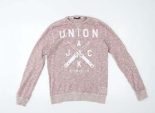 Friend of Faux Womens Pink Cowl Neck Cotton Blend Jumper Size S