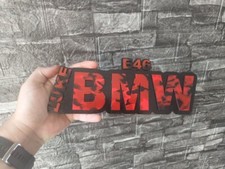 Personalised Engraved Wooden BMW Sign Badge With NAME