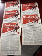 5 Wembley Speedway Programmes from 1950s