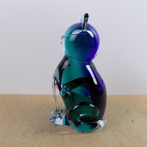 Murano art glass cat figurine - glass,